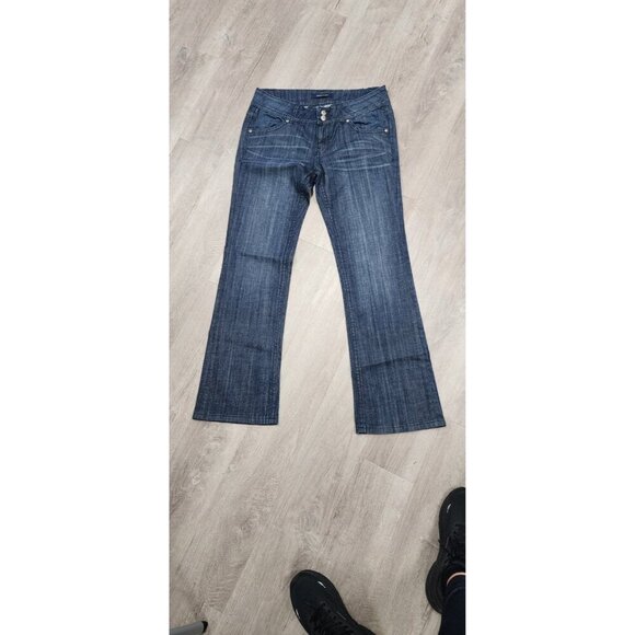 Vigoss Jeans Studio Boot Cut Size 9/10 30 Dark Wash Mid Rise Denim Stretch Flex - Picture 2 of 8